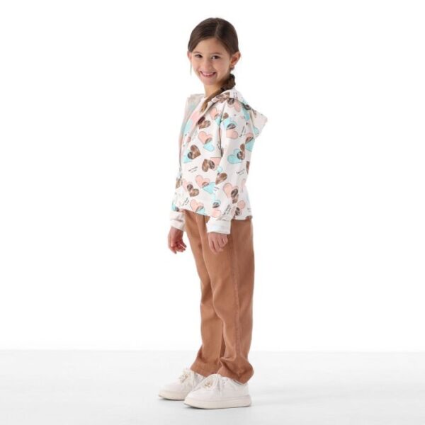 Maglia z/l.c/capp.felpa stretch bambina