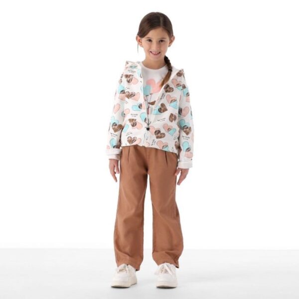 Maglia z/l.c/capp.felpa stretch bambina