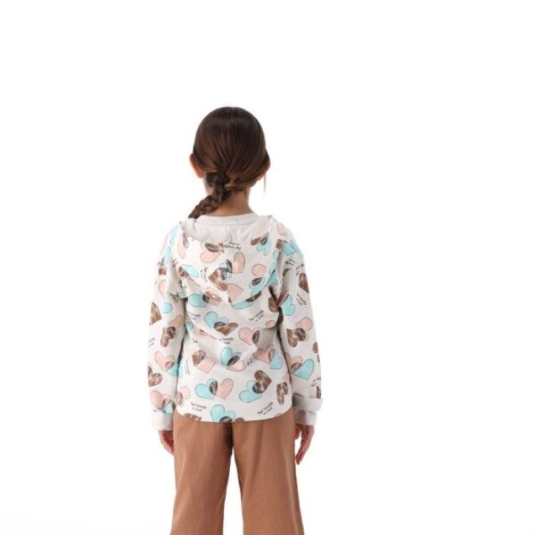 Maglia z/l.c/capp.felpa stretch bambina