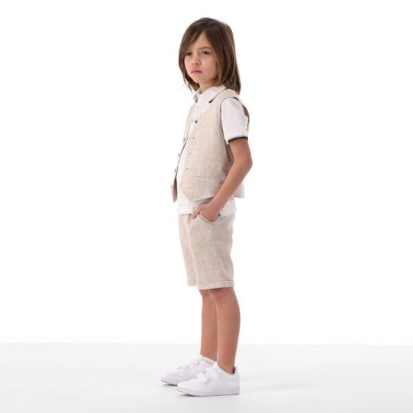 Gilet misto lino bambino
