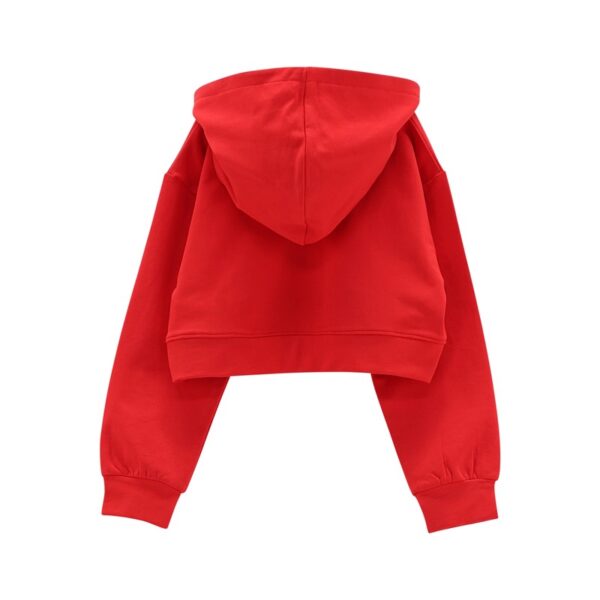 Maglia c/capp. z/lunga felpa stretch ragazza