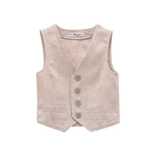 Gilet misto lino bambino