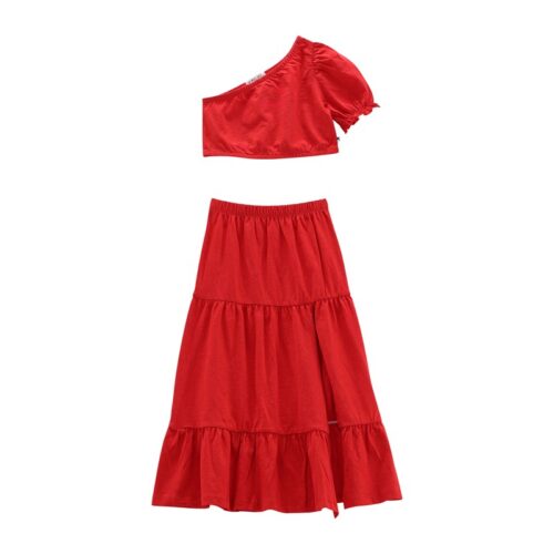 Completo jersey fiammato ragazza
