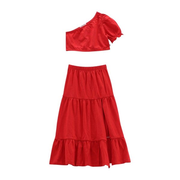 Completo jersey fiammato ragazza
