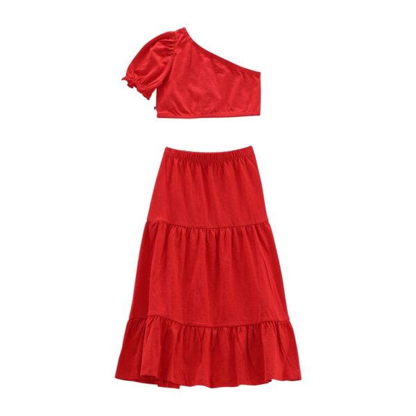 Completo jersey fiammato ragazza
