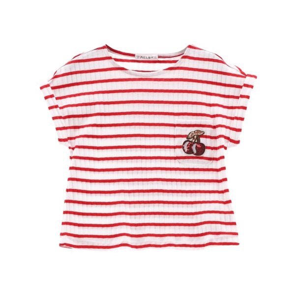 T-shirt m/c.jersey tinto filo ragazza