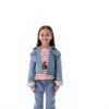Giubbino denim stretch bambina