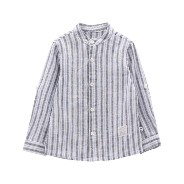 Camicia m/l.misto lino bambino
