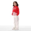 Maglia c/capp. z/lunga felpa stretch ragazza