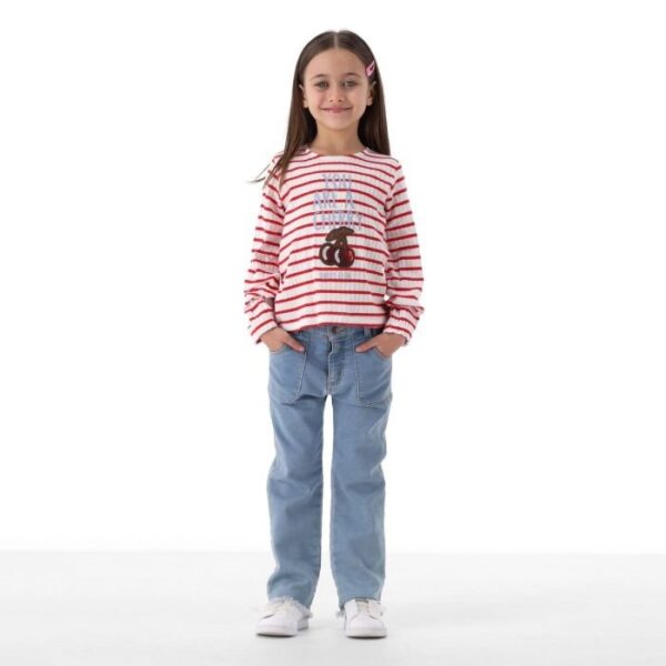 Pantalone denim stretch bambina