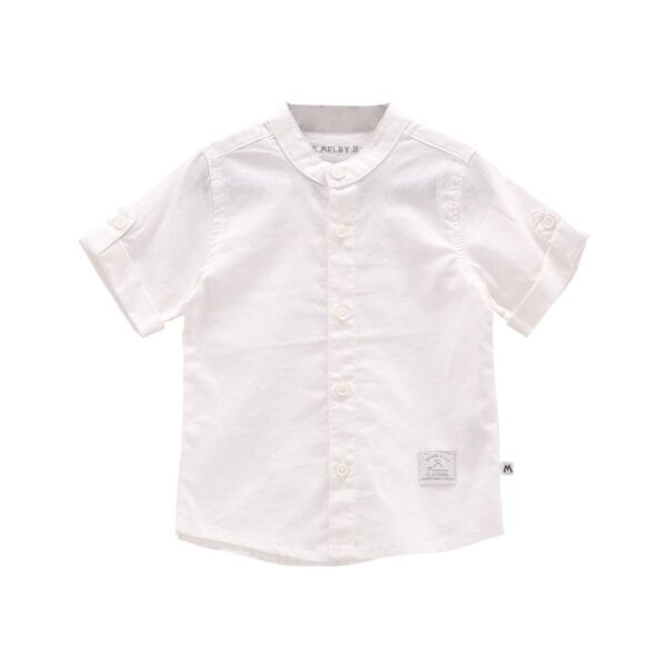 Camicia m/c.misto lino baby m.