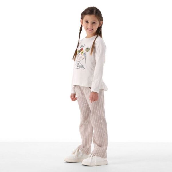 Pantalone lino cotone bambina