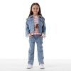Giubbino denim stretch bambina