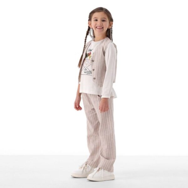 Gilet lino cotone bambina
