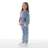 Giubbino denim stretch bambina