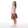 Completo jersey stretch e fantasia bambina