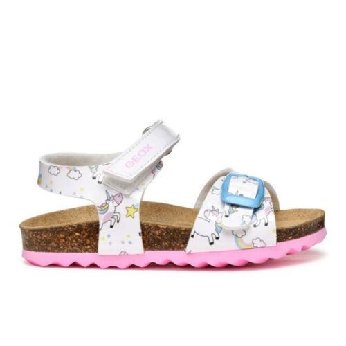Sandaletto unicorni bianco