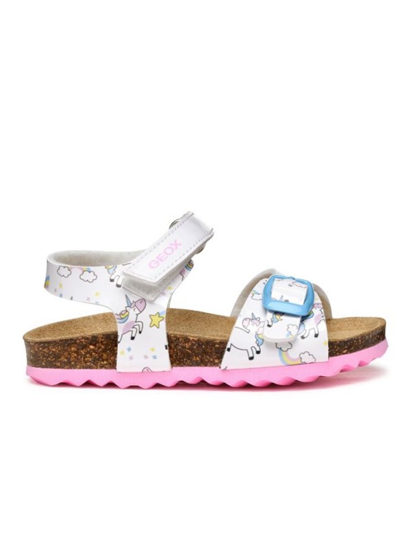 Sandaletto unicorni bianco